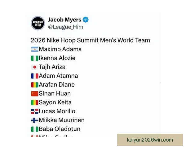 郇斯楠携阿里扎儿子双双入选篮球峰会国际队四月开赛